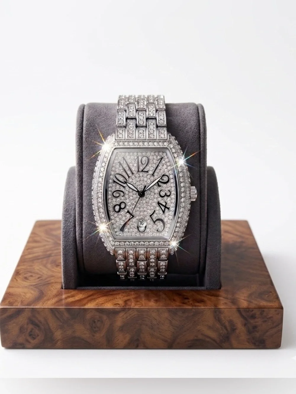 Elegant Men's & Women's Iced Out CZ Watch